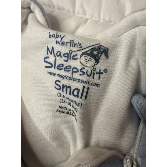 Baby Merlin Magic Sleepsuit Baby Blue Size Small 3-6 Months Sleep Sack Zipper - Picture 5 of 5